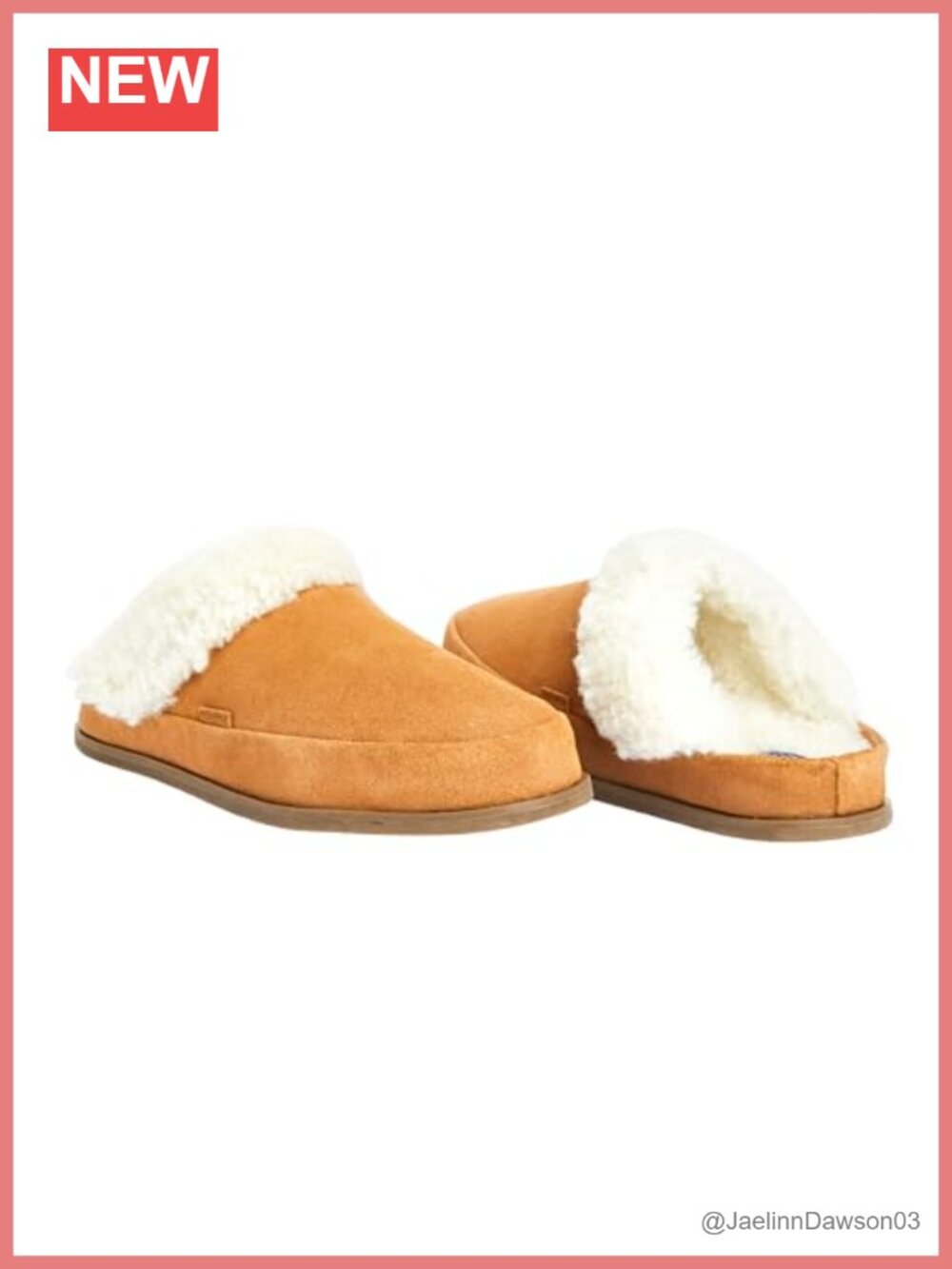 Women's Suede Leather Mule Slippers with Shearling Lining, Cushioned Footbed,